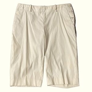 RALPH Lauren Black Label Ivory Stretch Cotton Bermuda Shorts Size 4